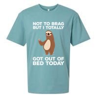 Funny Sloth - Got Out Of Bed Today Sueded Cloud Jersey T-Shirt