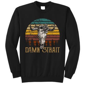 Fucking S.T.R.A.I.T Guitar Music Country Bullskull Cowboy Sweatshirt