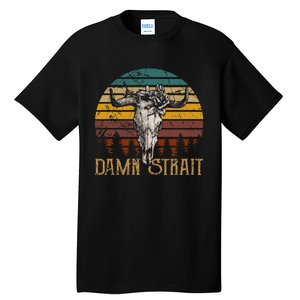 Fucking S.T.R.A.I.T Guitar Music Country Bullskull Cowboy Tall T-Shirt