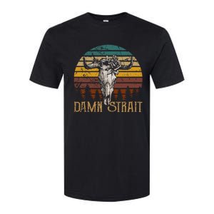 Fucking S.T.R.A.I.T Guitar Music Country Bullskull Cowboy Softstyle CVC T-Shirt