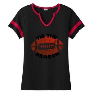 Football Season Graphic Ladies Halftime Notch Neck Tee