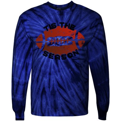 Football Season Graphic Tie-Dye Long Sleeve Shirt