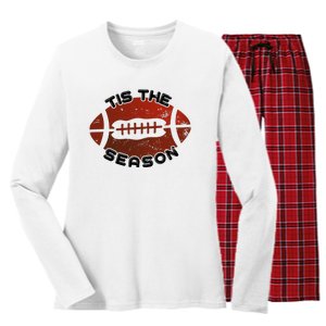 Football Season Graphic Women's Long Sleeve Flannel Pajama Set 