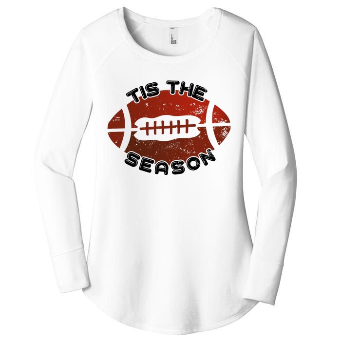 Football Season Graphic Women's Perfect Tri Tunic Long Sleeve Shirt