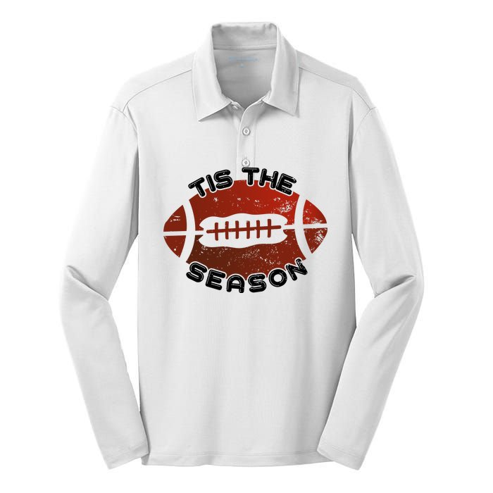 Football Season Graphic Silk Touch Performance Long Sleeve Polo