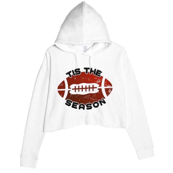 Football Season Graphic Crop Fleece Hoodie