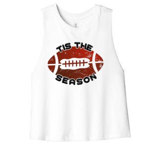 Football Season Graphic Women's Racerback Cropped Tank