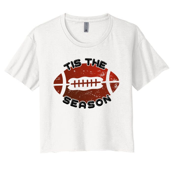 Football Season Graphic Women's Crop Top Tee