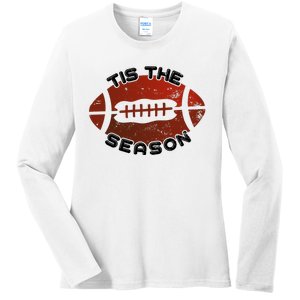 Football Season Graphic Ladies Long Sleeve Shirt