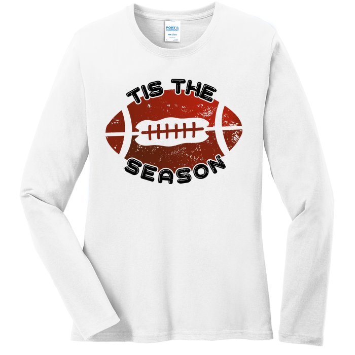 Football Season Graphic Ladies Long Sleeve Shirt