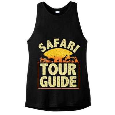 Funny Safari Guide Zoo Safari Ladies PosiCharge Tri-Blend Wicking Tank