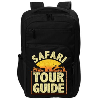 Funny Safari Guide Zoo Safari Impact Tech Backpack