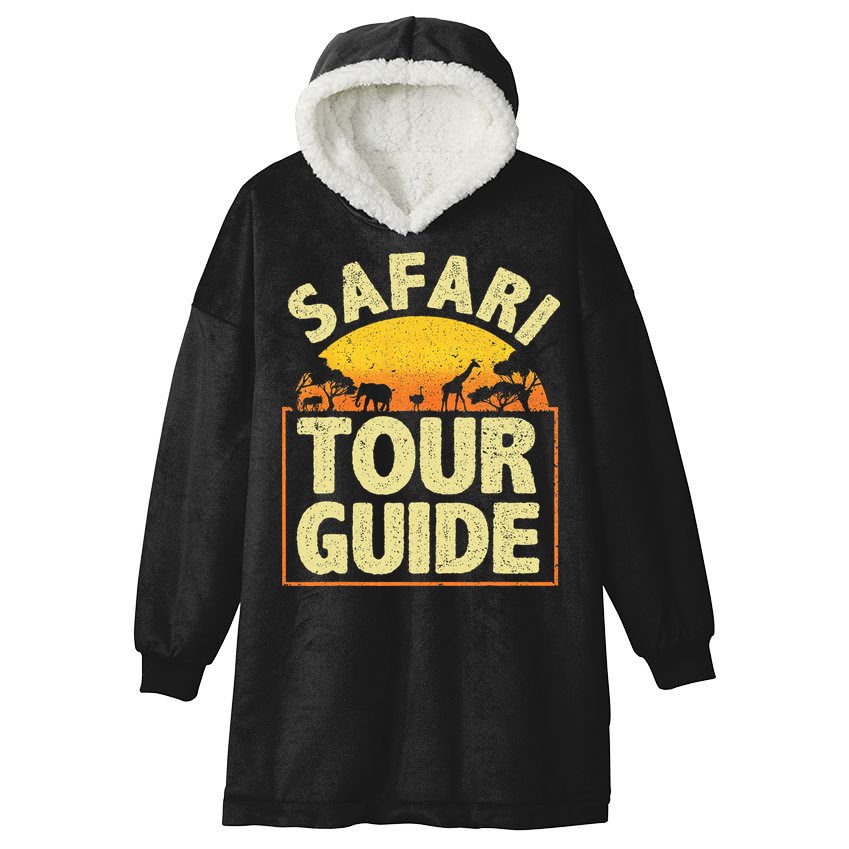Funny Safari Guide Zoo Safari Hooded Wearable Blanket