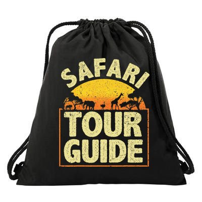 Funny Safari Guide Zoo Safari Drawstring Bag