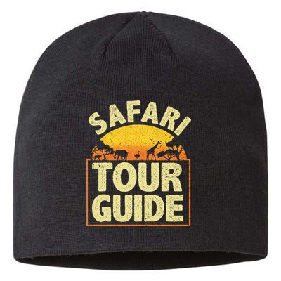 Funny Safari Guide Zoo Safari Sustainable Beanie