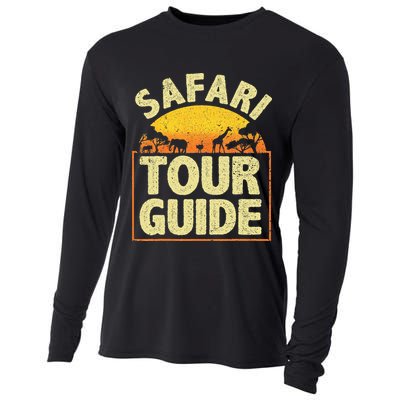 Funny Safari Guide Zoo Safari Cooling Performance Long Sleeve Crew