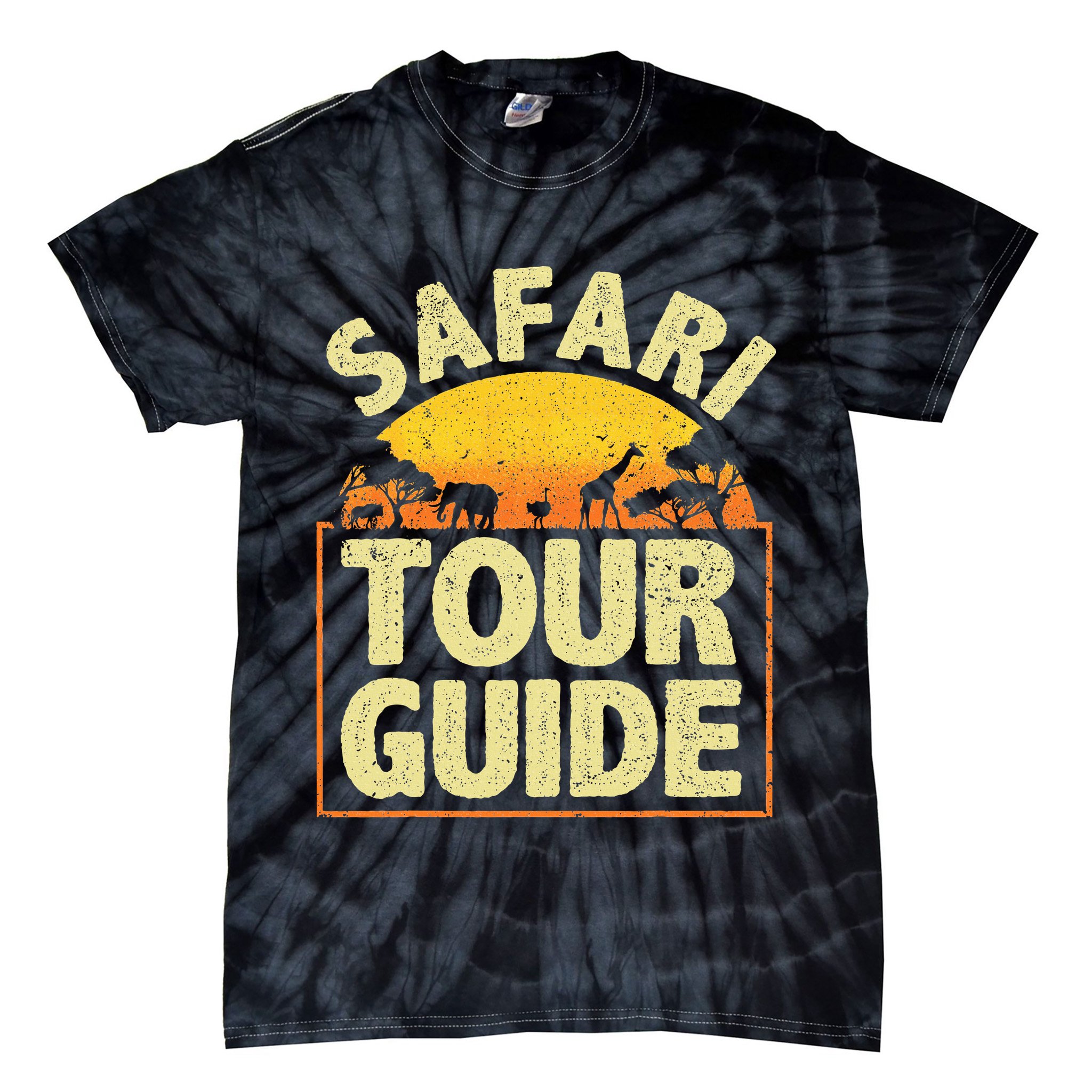 Funny Safari Guide Zoo Safari Tie-Dye T-Shirt