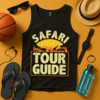 Funny Safari Guide Zoo Safari Tank Top