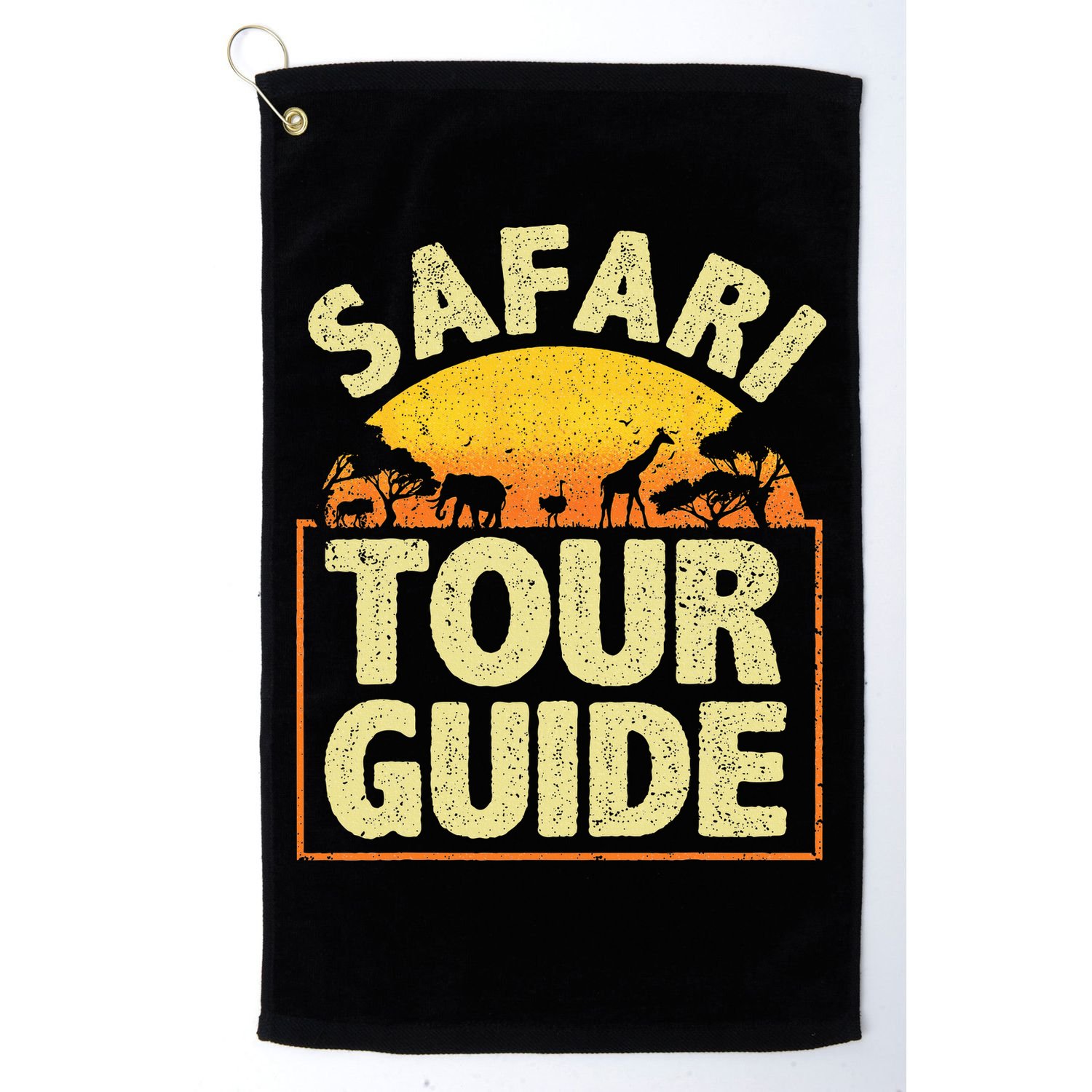 Funny Safari Guide Zoo Safari Golf Towel