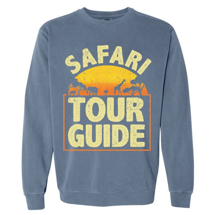 Funny Safari Guide Zoo Safari Garment-Dyed Sweatshirt