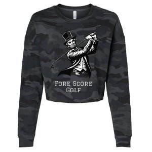 Fore Score Golf Cropped Pullover Crew