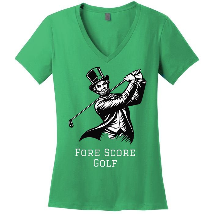 Fore Score Golf Women's V-Neck T-Shirt