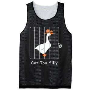 Funny Silly Goose Lover Mugshot Meme Got Too Silly Mesh Reversible Basketball Jersey Tank