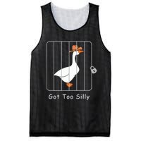 Funny Silly Goose Lover Mugshot Meme Got Too Silly Mesh Reversible Basketball Jersey Tank