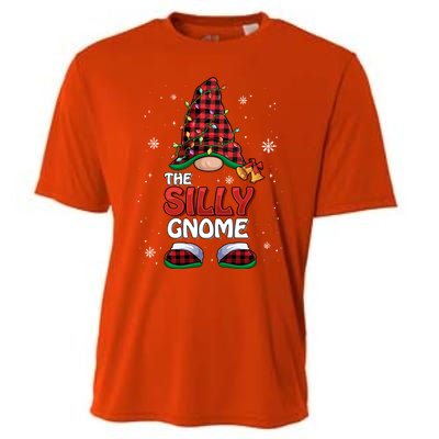 Funny Silly Gnome Buffalo Plaid Matching Family Christmas Gift Cooling Performance Crew T-Shirt