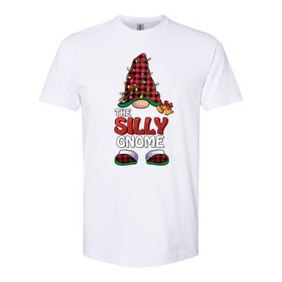 Funny Silly Gnome Buffalo Plaid Matching Family Christmas Gift Softstyle® CVC T-Shirt