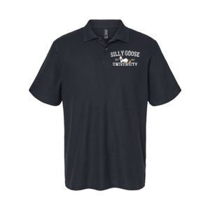 Funny Silly Goose Duck University Meme School Softstyle Adult Sport Polo