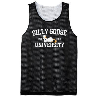 Funny Silly Goose Duck University Meme School Mesh Reversible Basketball Jersey Tank