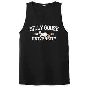 Funny Silly Goose Duck University Meme School PosiCharge Competitor Tank