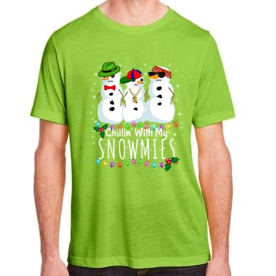 Funny Snowman Gift Christmas Chillin With My Snowmies Adult ChromaSoft Performance T-Shirt