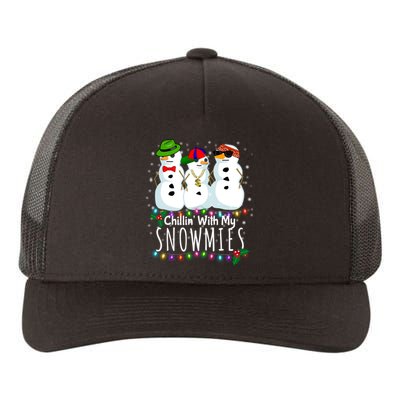 Funny Snowman Gift Christmas Chillin With My Snowmies Yupoong Adult 5-Panel Trucker Hat