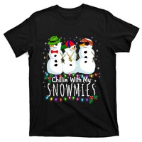 Funny Snowman Gift Christmas Chillin With My Snowmies T-Shirt