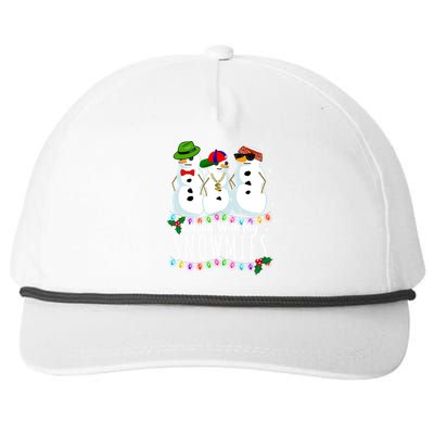 Funny Snowman Gift Christmas Chillin With My Snowmies Snapback Five-Panel Rope Hat