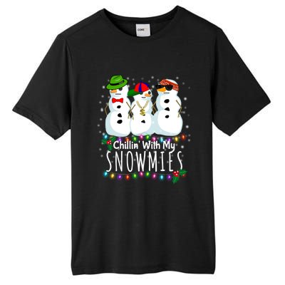 Funny Snowman Gift Christmas Chillin With My Snowmies Tall Fusion ChromaSoft Performance T-Shirt