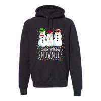 Funny Snowman Gift Christmas Chillin With My Snowmies Premium Hoodie