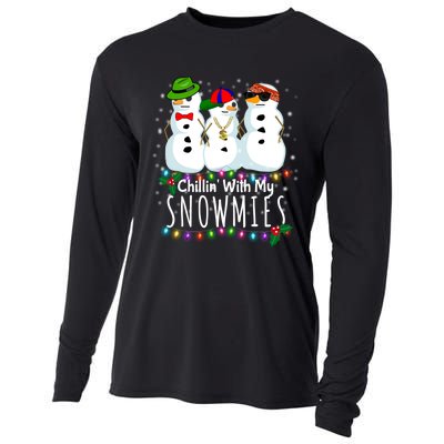 Funny Snowman Gift Christmas Chillin With My Snowmies Cooling Performance Long Sleeve Crew