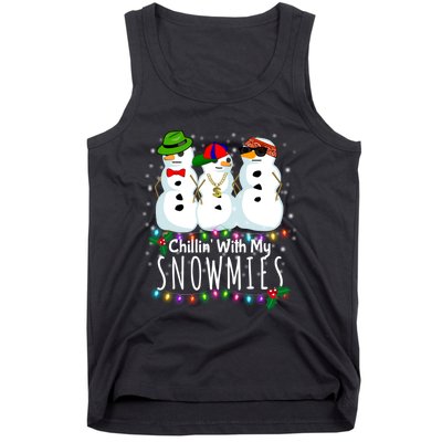 Funny Snowman Gift Christmas Chillin With My Snowmies Tank Top