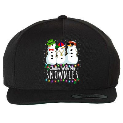 Funny Snowman Gift Christmas Chillin With My Snowmies Wool Snapback Cap