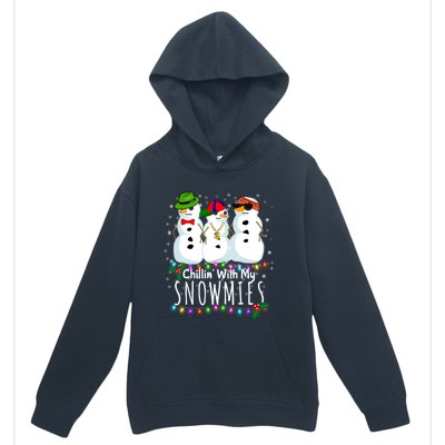 Funny Snowman Gift Christmas Chillin With My Snowmies Urban Pullover Hoodie