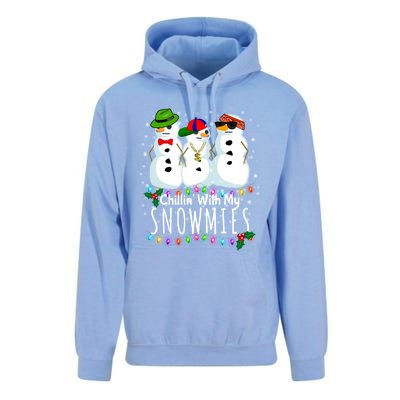 Funny Snowman Gift Christmas Chillin With My Snowmies Unisex Surf Hoodie