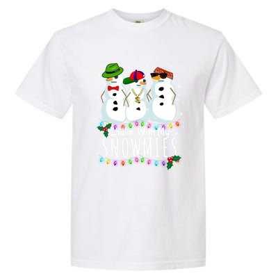 Funny Snowman Gift Christmas Chillin With My Snowmies Garment-Dyed Heavyweight T-Shirt