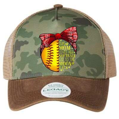 Funny Softball Gift Mom  Pitcher Catcher Lovers Legacy Tie Dye Trucker Hat