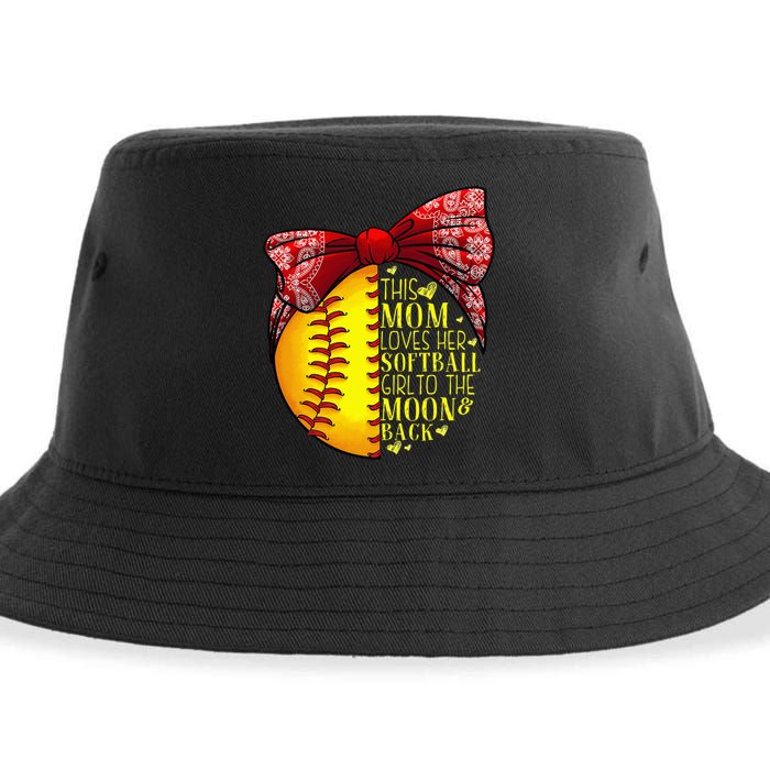 Funny Softball Gift Mom  Pitcher Catcher Lovers Sustainable Bucket Hat