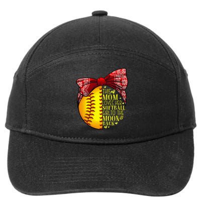 Funny Softball Gift Mom  Pitcher Catcher Lovers 7-Panel Snapback Hat