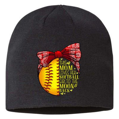 Funny Softball Gift Mom  Pitcher Catcher Lovers Sustainable Beanie