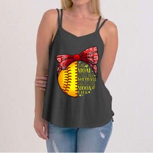 Funny Softball Gift Mom  Pitcher Catcher Lovers Women's Strappy Tank